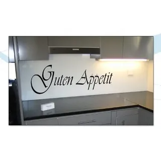 Indigos UG - Wandtattoo Wohnzimmer - Wandaufkleber Spruch Guten Appetit 40x 14, schwarz w032 - Aufkleber Kinderzimmer Schlafzimmer Küche Badezimmer Büro Dekoration