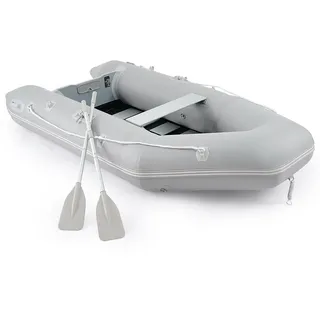 CO-Z Schlauchboot 4 Personen Aufblasbares Boot 300x150x42CM 3M Sportboot mit 2 Paddel und Luftpumpe Grau Paddelboot Ruderboot Schlauchboot Angeln mit Sitzbank Aluboden
