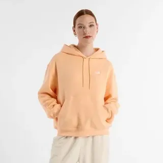 NEW BALANCE Damen Kapuzensweat Sport Essentials Fleece Hoodie, Größe L in Orange Orange