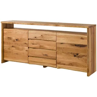 Massivmoebel24 Sideboard Wildeiche 210x45x96 natur geölt PURE OAK #701