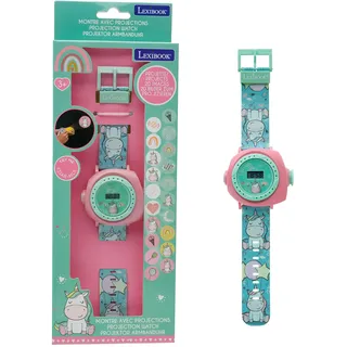 Lexibook, Einhorn, Projektionsuhr, DMW050UNILXB | Digital, 20 Projektionen, verstellbares Armband, drehbarer Objektivring, Uhrzeit/Datum, Batterie inklusive