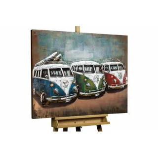 Kunstloft Metallbild, Braun, Metall, 6.2x70 cm, Bilder und Zubehör, Wandbilder, Metallbilder