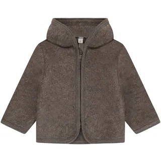 Huttelihut Wollfleece-Jacke Kapuze mit Ohren aus Merinowolle,