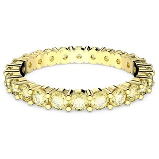 Swarovski Fingerring Matrix, Rundschliff, mit Swarovski® Kristall gelb|goldfarben|weiß 60