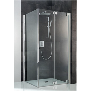 HSK K2P Drehfalttür + Seitenwand, 75cm, Sondermass 130,1-160cm, chromoptik