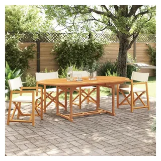 vidaXL Klappbare Gartenstühle 4 St. 4 x 55 x 90 cm cremeweiß