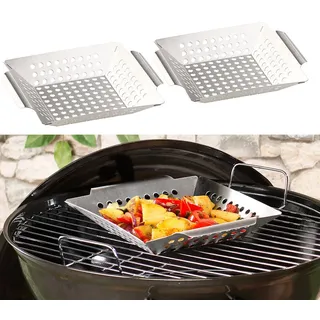 Rosenstein & Söhne Grillschale 1 mm Edelstahl silber