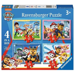Ravensburger 03065 1 Paw Patrol 4 Puzzles in Einer Box, Mehrfarbig