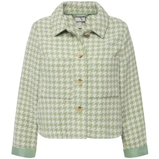 Ulla Popken Übergangsmantel grün / weiß 5XL-6XL