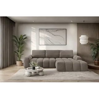 OTTO home Ecksofa OTTO HOME "AZITA L-Form, 270 cm - OTTO. Verlässliche Qualität.", braun, B:270cm H:84cm T:166,5cm, 100% Polyester, Sofas, Ecksofa, wahlweise als Schlafsofa m. Bettkasten, Bubble-Optik