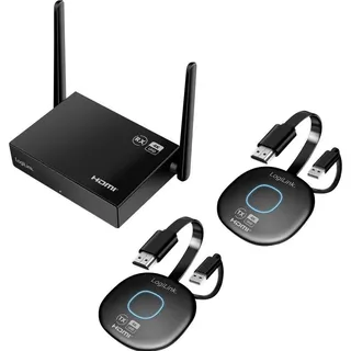 Logilink HDW0112 HDMI-Funkübertragung (Set) (50 m), Wireless Transmitter, Schwarz
