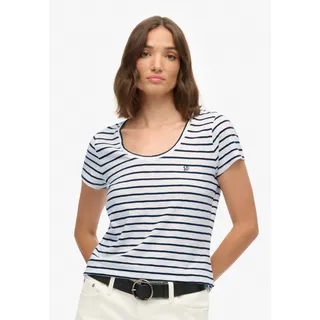 Superdry Studios Scoop Neck Optic/Navy Stripe M