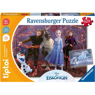 Ravensburger Puzzle tiptoi® Puzzle für kleine Entdecker: Disney Die Eiskönigin, 24 Puzzleteile, (2 x 24 Teile) Made in Europe, FSC® - schützt Wald - weltweit bunt