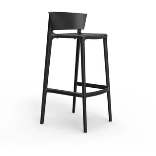 V-Africa Barhocker Outdoor in Schwarz / stapelbar