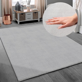 Teppich MY HOME "Arabell, Kunstfellteppich" Teppiche Gr. B/L: 200 cm x 290 cm, 16 mm, 1 St., grau Esszimmerteppiche