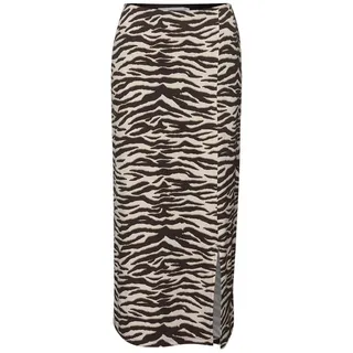 STREET ONE Maxirock Damen Animalprint Braun 38