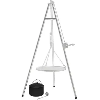 Schwenkgrill TENNEKER inkl. Gulaschtopf Ø 64 cm, Edelstahl-Konstruktion, Kurbels