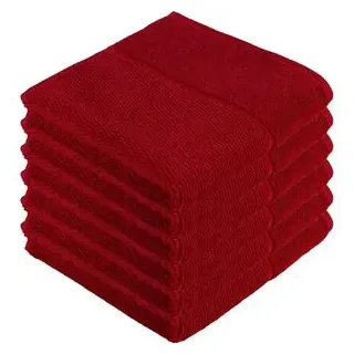 frottana Handtuch Pearl, ruby, 50 x 100 cm, mit Bordüre, aus 100% Baumwolle, 500 g/m2, 6 Stück