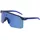 N IU4705X Herren-Sonnenbrille Halbrand Monoscheibe Kunststoff-Gestell blau