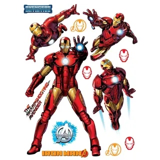 AG Design - Marvel Iron Man – Wandsticker – Wandtattoo – Wandaufkleber – selbstklebend – bunt - 65 x 85 cm - DK 1795