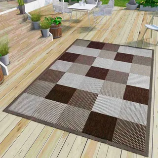 Robuster Flachgewebe Teppich In- und Outdoor Tauglich, Maße:140 x 200 cm