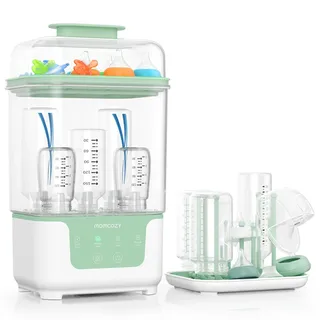 Momcozy BS04 Dampfsterilisator und Trockner für Babyflaschen 8 Min Schnellsterilisation