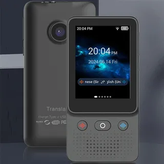 AI -Sprachübersetzer -Gerät, Zwei Wege Echtzeit -Sprachübersetzung mit 138 Sprachen, WiFi -Übersetzer mit Rekorder, Tragbar für Reisegeschäftslernen