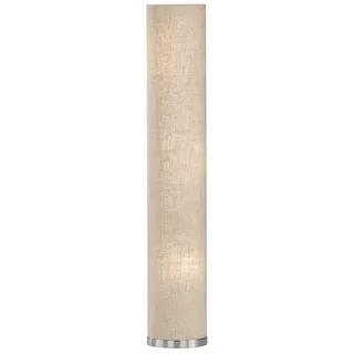 meineWunschleuchte Kleine Stehleuchte mit Lampenschirm Zylinder Leinen Beige