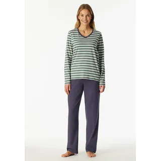 SCHIESSER Schlafanzug Pyjama Blau L