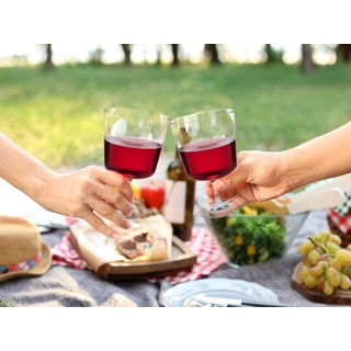 APS Gläser-Set, Tritan, 4-tlg. Trinkbecher, Weingläser für Camping und Garten, unzerbrechlich