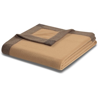 Biederlack Wolldecke »Prado«, mit kontrastfarbenen Umschlagsaum, 66695402-0 camel B/L: 150 cm x 210 cm