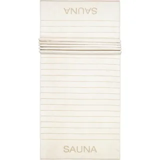 Cawoe Saunatücher, Beige, Textil, Gestreift, 80x200 cm, unisex, Freizeit, Wellness, Saunatücher
