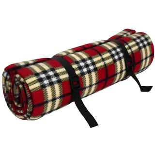 Picknickdecke Isoliert, Tragegurt, Schmutzabweisend (Rot, 130cm x 150cm) | Die kleinere 130-x-150-cm-Ausführung lässt sich kompakter transportieren und eignet sich gut für ein bis zwei Personen.
