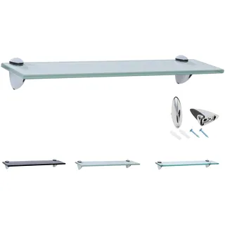 Rapid Teck Glas Wandregal Michglas Weiß Matt 70cm x 10cm - Glasregal mit 8mm ESG Sicherheitsglas - Glasregal perfekt als Badablage Glasablage für Badezimmer - Verschiedene Größen wählbar