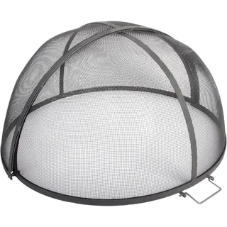 degawo Funken Schutz faltbar 60 cm Feuer Schale Gitter Haube schwarz Metall