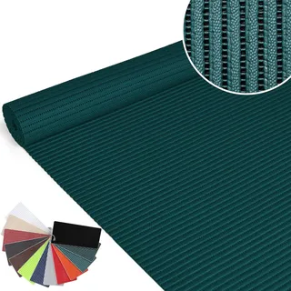 ANRO Badematte Weichschaummatte Bad- und Duschvorleger Antirutsch Badläufer Uni Dunkelgrün 200x65cm