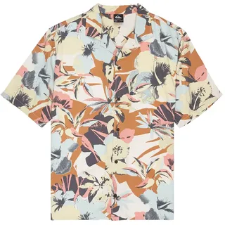 QUIKSILVER Kurzarmhemd Garden Glade Interact Floral Beige M