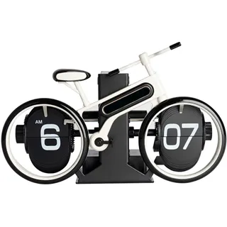 Vintage-tischuhr Mit Mechanischem Fahrradmotiv  Klappuhr-design  Pvc  20,3 X 7 X 13 Cm  2 Aaa-batterien  Rosarot, Gelb, Rot, Weiß, Blau, Grün (optional)