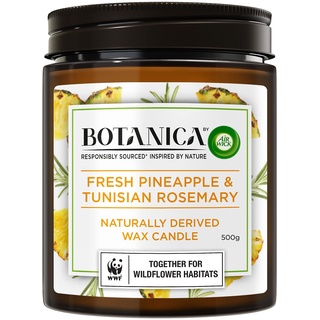 Botanica by Air Wick | Ananas & tunesischer Rosmarin, natürlich gewonnene Wachskerze, 500 g