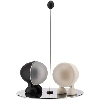 Alessi Lilliput  Salz-/Pfefferstreuer schwarz / weiß