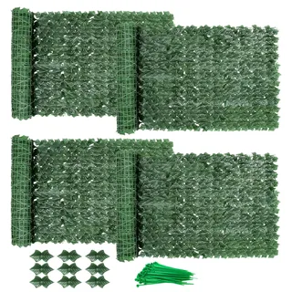 Balkon Sichtschutz,300x100cm Sichtschutz Zaun,Sichtschutz Balkon Mit Kabelbindern, Sichtschutz Efeu, Zaun Sichtschutz, Sichtschutz Garten,Efeu Sichtschutz,Garten Sichtschutz Uv-Beständig4 Stück)