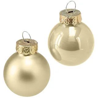 Kaemingk Weihnachtsbaumkugel Edler Glas-Baumschmuck für Weihnachtsdeko und festliche, 22 Stück