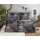 HIP Makenna Blumen Flanell Grau 135 x 200 cm 2 x 80 x 80 cm
