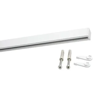 deco-raum Gardinenschiene Square 1-läufig Ø 0 mm 60 cm Weiß
