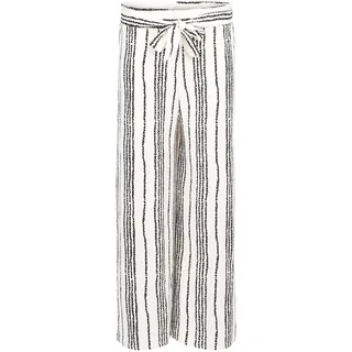 malito more than fashion Damen Sommerhose - lockere weich fließende Strandhose - Bequeme Freizeithose - Trendige Boho Marlenehose HC701 - (Weiß) - 34-38