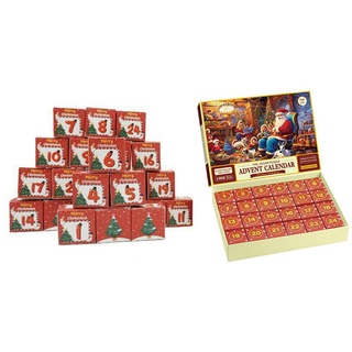 Adventskalender 2023 Puzzle, Weihnachts Jigsaw Puzzle, 24 Boxen 1008 Teile Puzzles Countdown bis Weihnachten, Weihnachtsgeschenke für Erwachsene u...