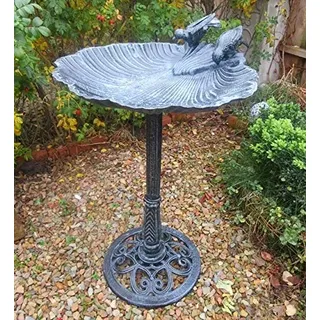 Grosse VOGELTRÄNKE VOGELBAD ANTIK Stil GARTENDEKO LANDHAUSSTIL GUSSEISEN NEU g DR-1190