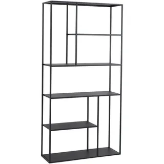 [en.casa] Standregal Vehmaa 90 x 30 x 188 cm Schwarz