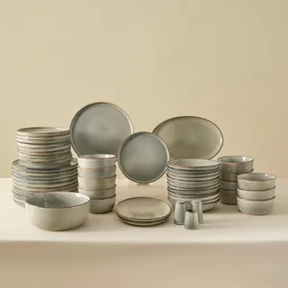 KARACA Earth Collection Geschirrset 55-tlg. grau