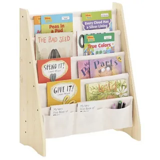SoBuy Kinderregal KMB50 4 Fächer Kiefer weiß
